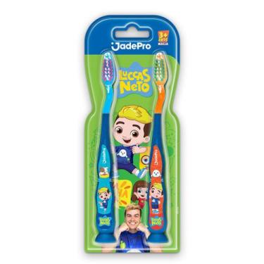 Imagem de Escova de Dente Infantil Luccas Neto E Gi com Ventosa, Luccas neto
