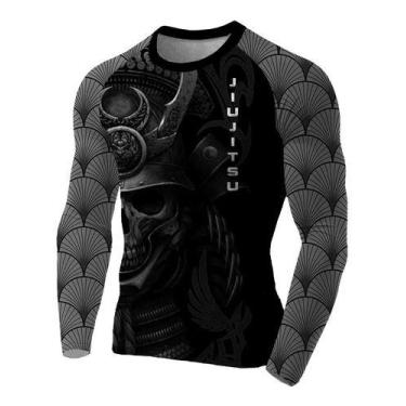 Imagem de Rash Guard Samurai Masculina Atlética, Preto, M