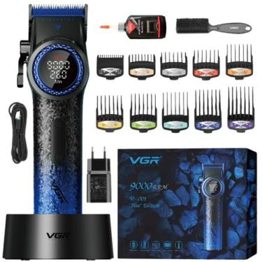 Imagem de Maquina Cortar Cabelo Vgr V-001 Blue Edition Motor Brushless 9.000 RPM