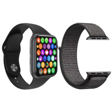 Imagem de Kit Smartwatch Iwo8 Lite Plus Preto + Pulseira Cinza