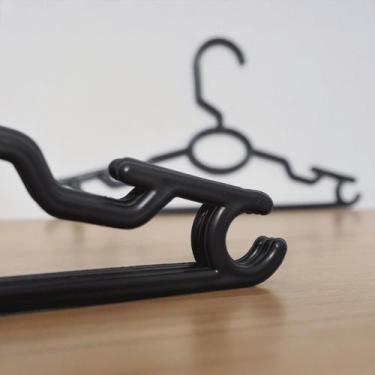 Imagem de Kit 50 Cabides Infantil Bebê Baby Rosa Azul Branco Preto Plástico Refo