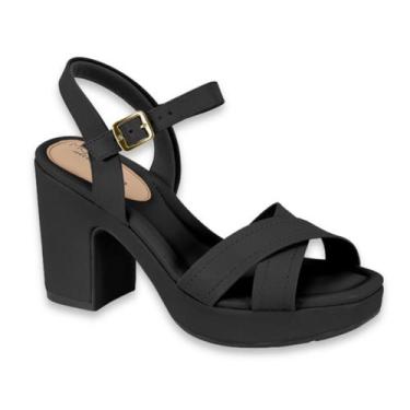 Imagem de Sandália Feminina Modare Salto Alto Meia Pata Conforto Casual Festa Re