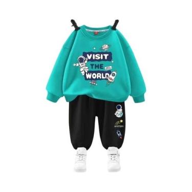Imagem de Conjunto De Moletom Com Estampa De Astronauta Para Menino, Moda Infant