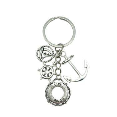 Imagem de Chaveiro Vintage Nautical Anchor Life Ring Sailboat