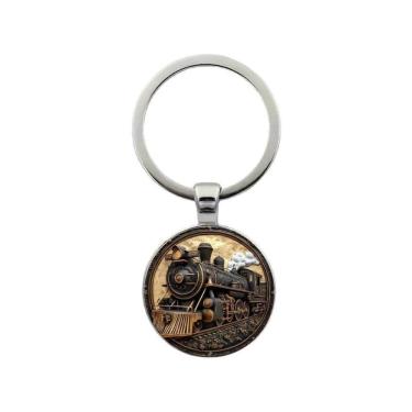 Imagem de Chaveiro Vintage Steam Engine Train Pingant Chaveiro