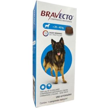 Imagem de Anti Pulgas e Carrapatos Bravecto Para Cães 20 a 40Kg MSD