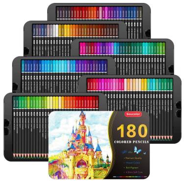 Imagem de Kit Lápis de Cor Profissional com Estojo 180 peças, Soucolor