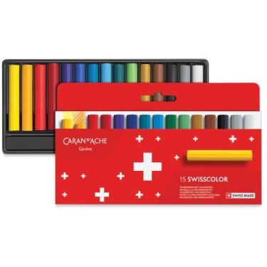 Imagem de Giz Pastel Oleoso Permanente Caran D'ache Swisscolor C/15