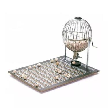 Imagem de Globo Bingo Sorteio Treis Reis Cromado 1 ao 100 Pedras, M, Prata