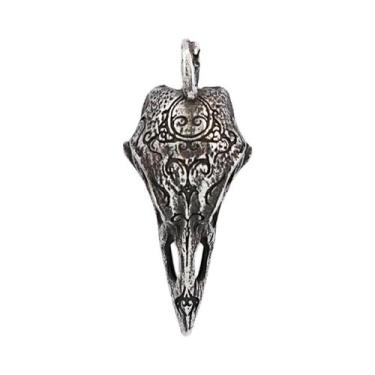 Imagem de Pingente Gótico Unissex De Crânio De Corvo Odin Em Aço Inoxidável 316L