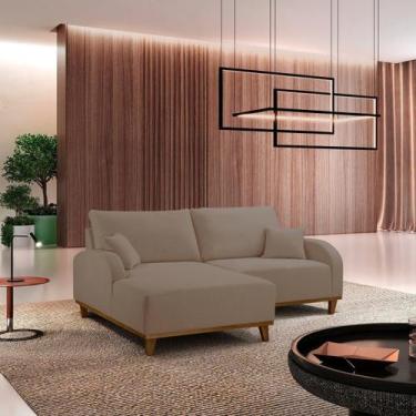 Imagem de Sofá 2 Lugares com Chaise Lado Esquerdo 185cm em Veludo Mercúrio - Le 