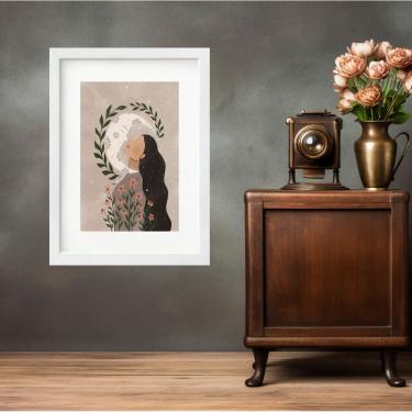 Imagem de Quadro A Mulher e a Lua - 60x48cm