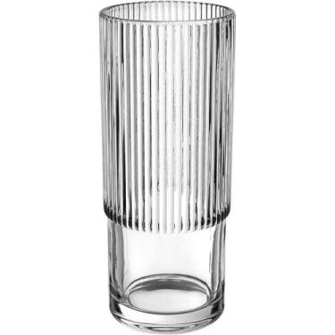 Imagem de Vaso Decorativo Enfeite Casa Redondo Home&co Vidro 27x11x11cm Transpar