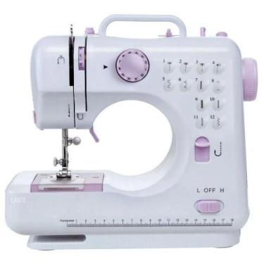 Imagem de Mini Máquina De Costura Doméstica Portátil 12 Pontos Bivolt - LANMAX, 