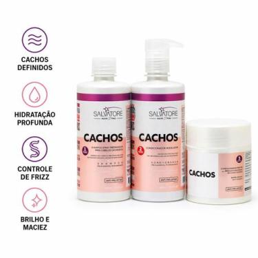 Imagem de Kit Cachos Hair Pro 3 Passos Salvatore  Definição Profissional, Hidrat