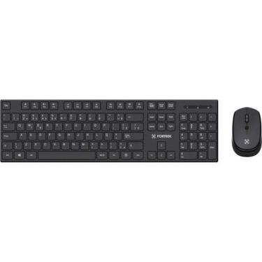 Imagem de Kit Mouse e Teclado CW11 Wireless com USB Dongle e Tecnologia Plug & Play Preto Fortrek