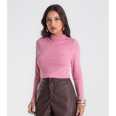 Imagem de Blusa Feminina Manga Longa Shine Endless Rosa, G, Rosa