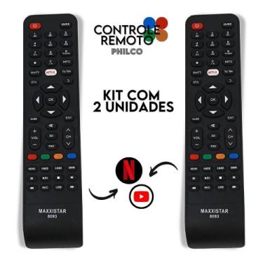 Imagem de Controle Universal Philco - Smart Kit C/2 Unidades - Tecla Netflix e Y
