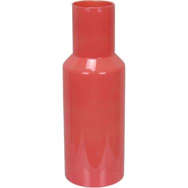 Imagem de VASO DECORATIVO ENFEITE PLANTA GARRAFA VIDRO 26x9x9cm LARANJA