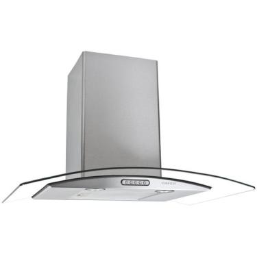 Imagem de Coifa De Parede 80cm Vidro Curvo Duto Slim Fogatti Inox 220V, 220V
