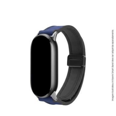 Imagem de Bracelete De Couro C/ Fecho Magnético P/ Xiaomi Band 8/9/10