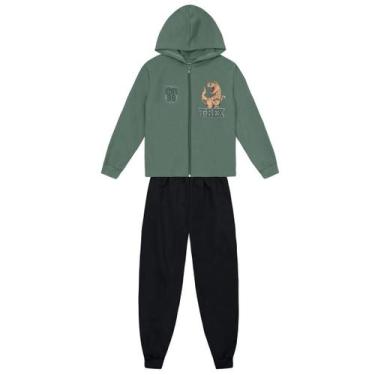 Imagem de Conjunto infantil menino de dinossauro Brandili, Verde, 6