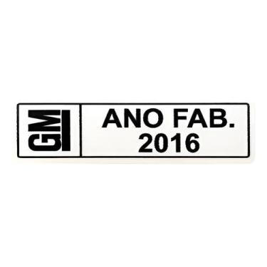Imagem de Adesivo Etiqueta Plaqueta Ano Fabricação Compatível GM 2016 - SPTS