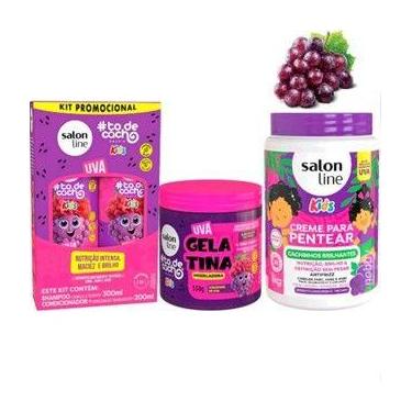 Imagem de Kit Tratamento Uva Salon Line Kids Todecacho Completo
