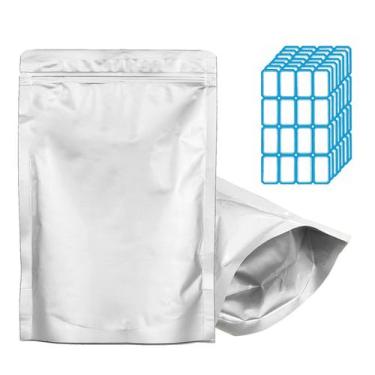 Imagem de Bolsas Mylar TAGLUMO Half Pint 100 unidades com etiquetas 4 x 6 polega