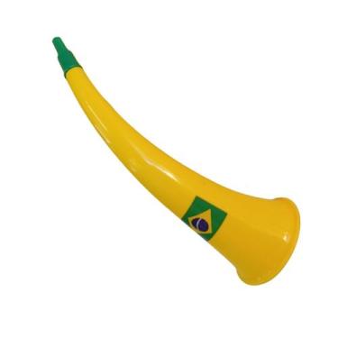 Imagem de Corneta Do Brasil ROCIE 25cm Som Alto Torcida Copa Mundo Cor:Amarelo, 