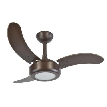 Imagem de Ventilador de Teto Infinity Lux LED 3000K Marrom 3 Pás MDF Tabaco 110V
