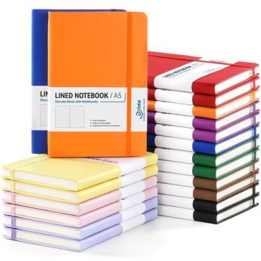 Imagem de Caderno Dynta A5 com capa dura em couro, 20 unidades, 200 páginas