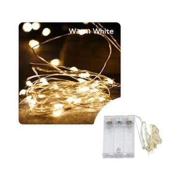 Imagem de Guirlanda De Luzes LED De Fio De Cobre Com Pilhas Para Decoração De Na