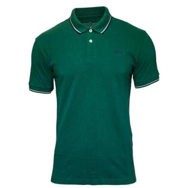 Imagem de Camisa Polo Masculina Listras Colcci Brasil, Verde jiboia, GG