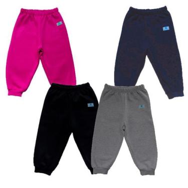 Imagem de Kit 4 Calças Manabana Moletom Flanelado Roupa Bebe 1 2 3 E 4, 3 anos, 