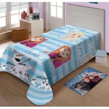 Imagem de Manta solteiro juvenil 1,50 m x2,00 m FROZEN Disney jolitex ternille n