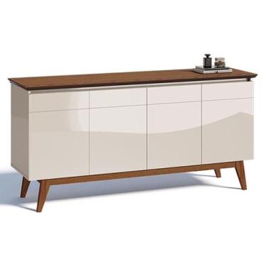 Imagem de Aparador para Sala Buffet Classic 1.6 com Gaveta Off White Freijó - Im
