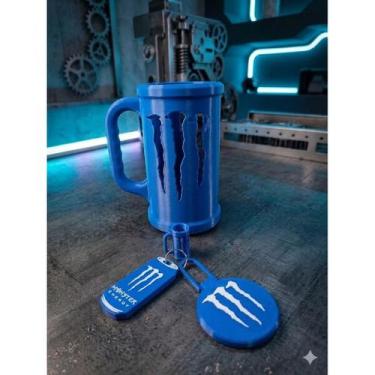 Imagem de Kit Monster: Porta Lata Estilo Caneca, Abridor, Tampa Protetora + Chav