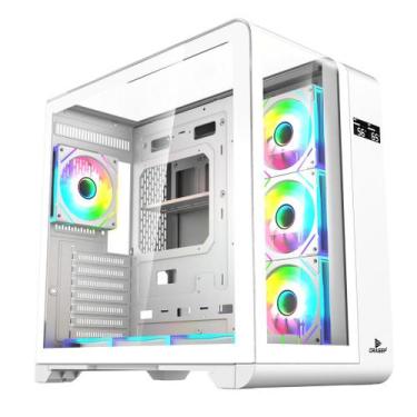 Imagem de Gabinete Gamer Mid Tower Vidro Temperado Curvado White ATX/M-ATX/ITX S