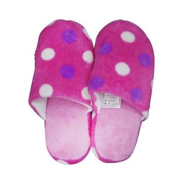 Imagem de Pantufa adulto de poliester macia - Eu Quero Presentear, Rosa