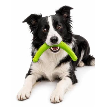 Imagem de Brinquedo Mordedor Stark Boomerang Grande Cães Verde Neon - Murano