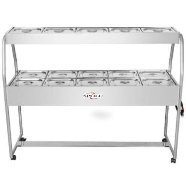 Imagem de Buffet Combinado SPL512CO 10 Cubas Quente e 5 Cubas Frias 220V Inox Sp
