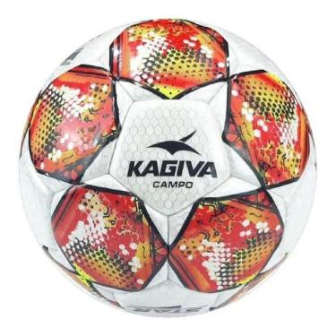 Imagem de Bola de Futebol Campo Kagiva Star Costurada à Mão com Câmara Airvility Vermelho e Amarelo ÚNICO