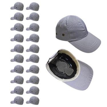 Imagem de Bone com Capacete EPI Kit 20 Uni Obra Seguranca do Trabalho Casquete C