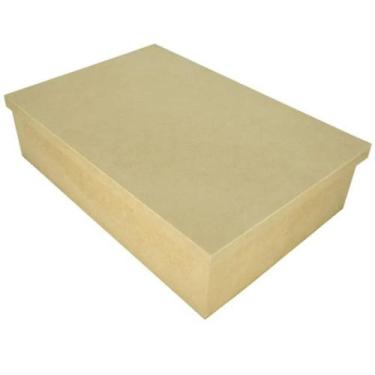 Imagem de Caixa Retangular Tampa de Sapato 45x30x10cm MDF 4mm Marpax