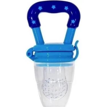 Imagem de Alimentador Infantil Chupeta Frutas Bebê Silicone Mordedor - LNS, Azul