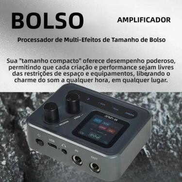 Imagem de Processador De Multi-Efeitos Para Guitarra M-VAVE Com Tela HD De 1.54 