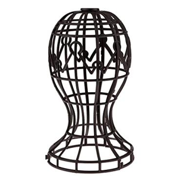 Imagem de Newmind Suporte de peruca dobrável para viagem, acessório para exibição de cabelo, suporte para exibição de chapéu, suporte para secadora - marrom