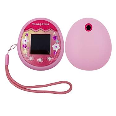 Imagem de xcivi Capa de silicone e cordão para máquina de jogo virtual interativa Tamagotchi Pix, capa de silicone compatível com o novo Tamagotchi PIX (rosa)