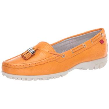 Imagem de MARC JOSEPH NEW YORK Sapato de golfe feminino Spring Street de couro feito no Brasil, Cheddar granulado, 5.5